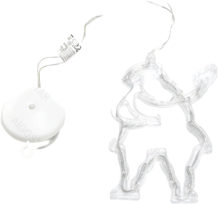 Adorno Navidad Figura Papa Noel con Pilas y Ventosa