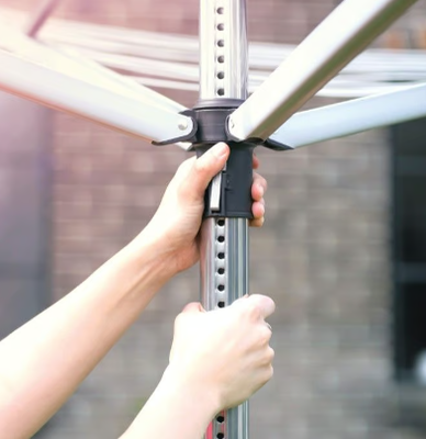 Tendedero Rotary Lift-O-Matic 4 Brazos 50 Metros Metallic Gray