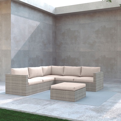 Set Rinconera Ratan.2 Sofas+Rinconera+Mesa
