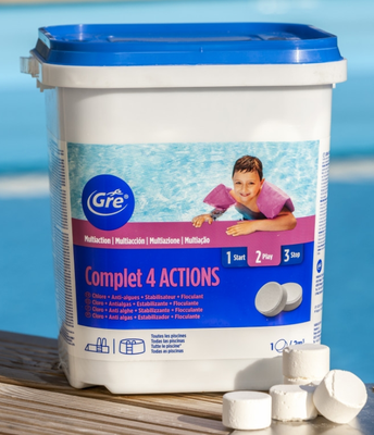 Cloro 4 Acciones Tabletas de 250 gr - 1kg