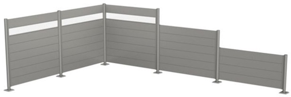 Pantalla Privacidad 180x180 Plata Metalica