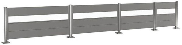 Pantalla Privacidad 180x180 Plata Metalica