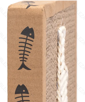 Rascador para Gatos Marron con Hierba