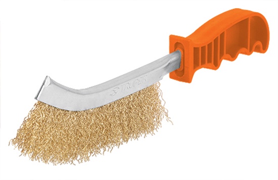 Cepillo Curvo Alambre Latonado Cepillo Curvo Alambre Latonado