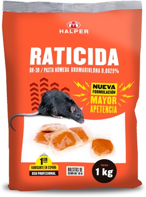 Raticida Pasta Humeda Rojo Halper BR-30 1 Kg