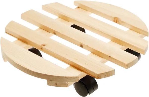 Soporte Maceta Madera Redondo 35 cm