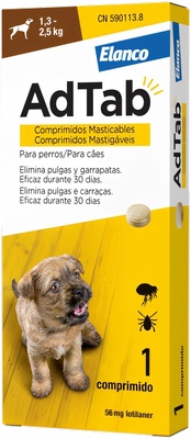 AdTab Comprimidos Masticables Antiparasitarios Perros 1,3 - 2,5 Kg