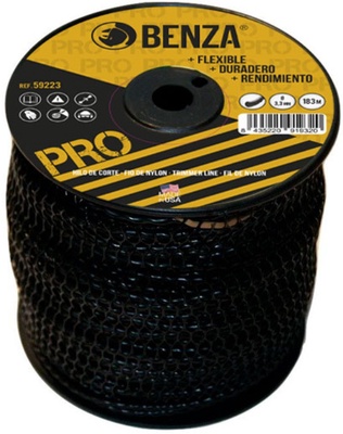Hilo Nylon Desbrozadora Trenzado Pro Benza 3,3 mm 183 Metros 