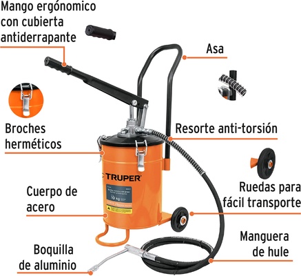 Bomba Inyectora Grasa 10kg Truper