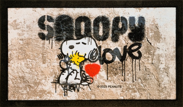 Felpudo Goma Peanuts Grafiti Love 40x68 Felpudo Goma Peanuts Grafiti Love 40x68