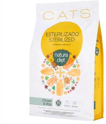 Pienso Gatos Natura Diet Sterilized Chicken & Vegs 3 Kg