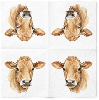 Servilletas Papel Vaca 33x33cm 20 uds