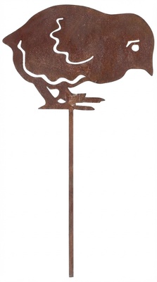 Figura Jardin Pollito Efecto Oxido Surtido