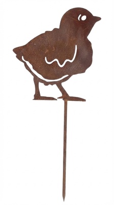 Figura Jardin Pollito Efecto Oxido Surtido