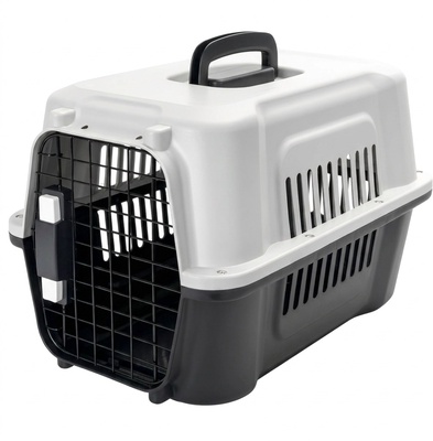 Transportin Avion Perros y Gatos Blanco/Negro Hasta 5kg