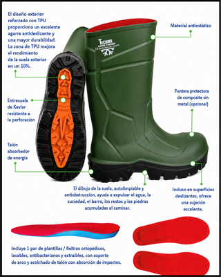 Bota Techno Boots Super Thermo Ultragrip S5L -70� Talla 45