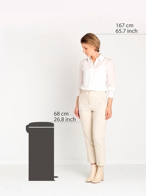 Cubo Pedal Brabantia NewIcon 30 Litros Gris