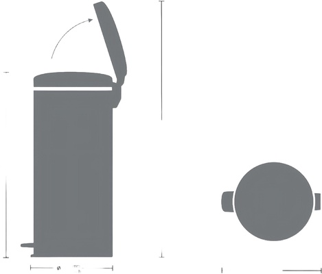Cubo Pedal Brabantia NewIcon 30 Litros Gris