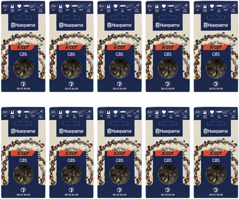 Pack 10 cadenas de motosierra Husqvarna X-CUT C85 68 eslabones � 3/8 � 1,5 mm